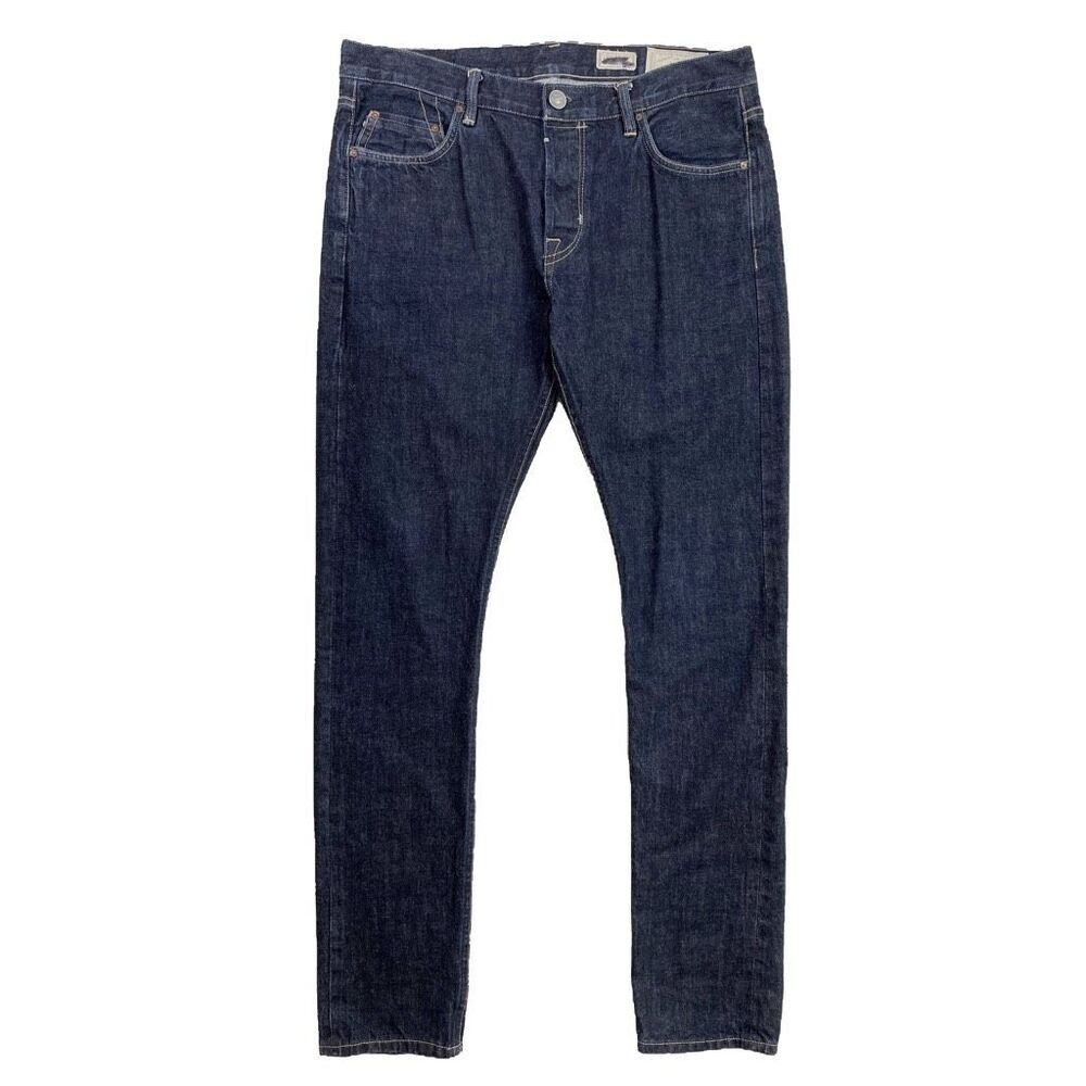 AllSaints Cigarette Jean Skinny Fit Button Fly Dry Rinse Blue 32